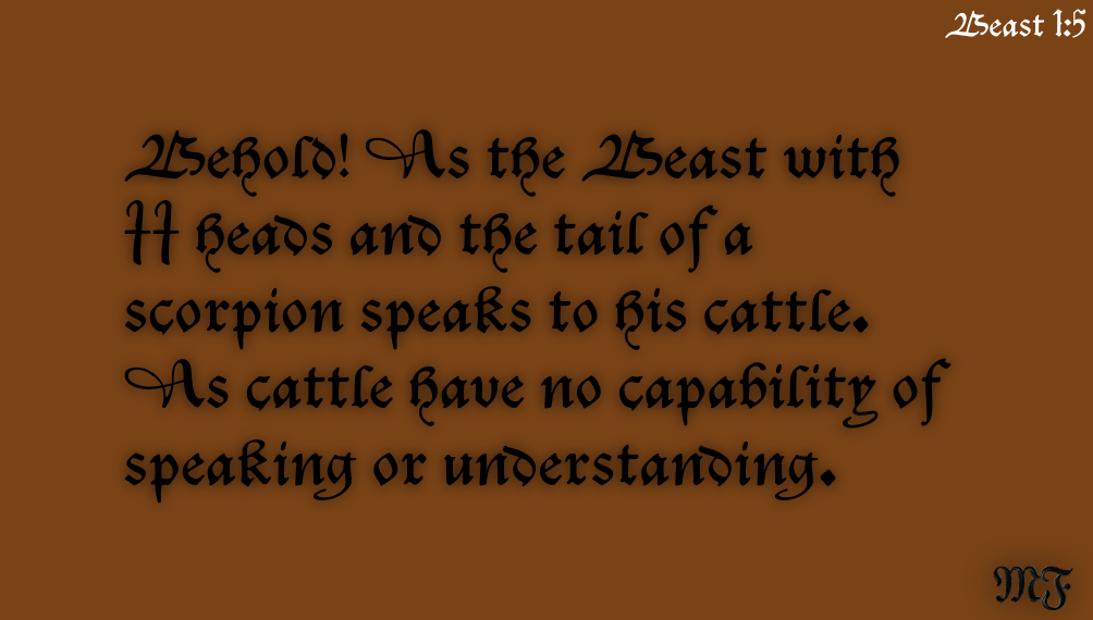 Scripture beast 5